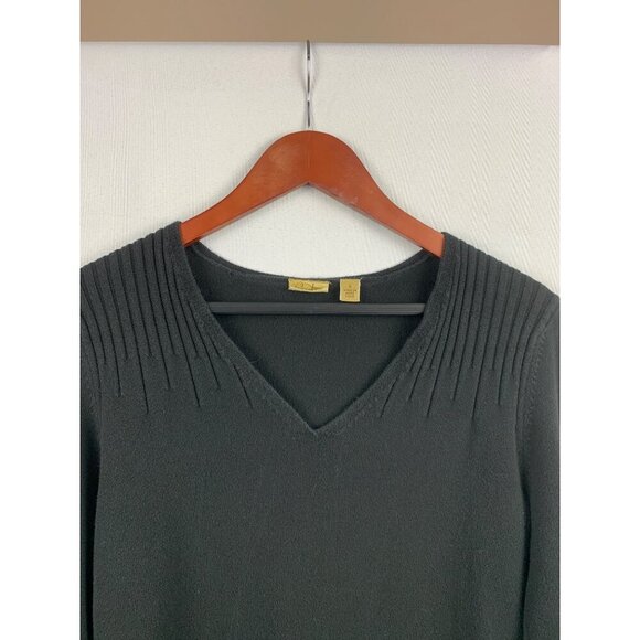 Castro Womens V-Neck Sweater Size S Black Cotton Blend - Picture 4 of 5